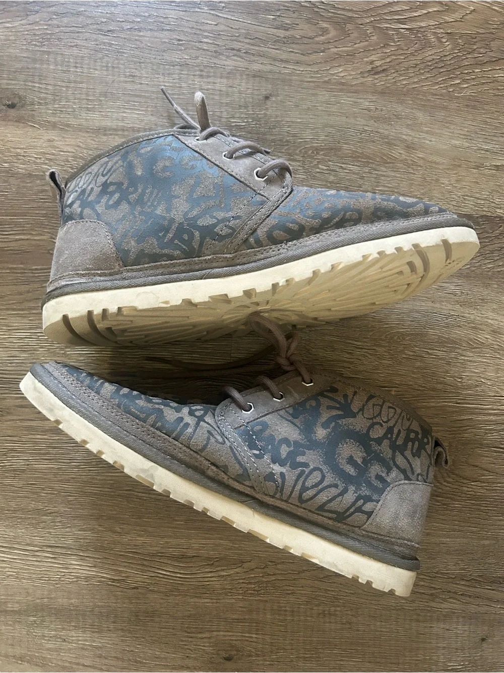 UGG Men’s Taupe Brown Graffiti Chukka Boots